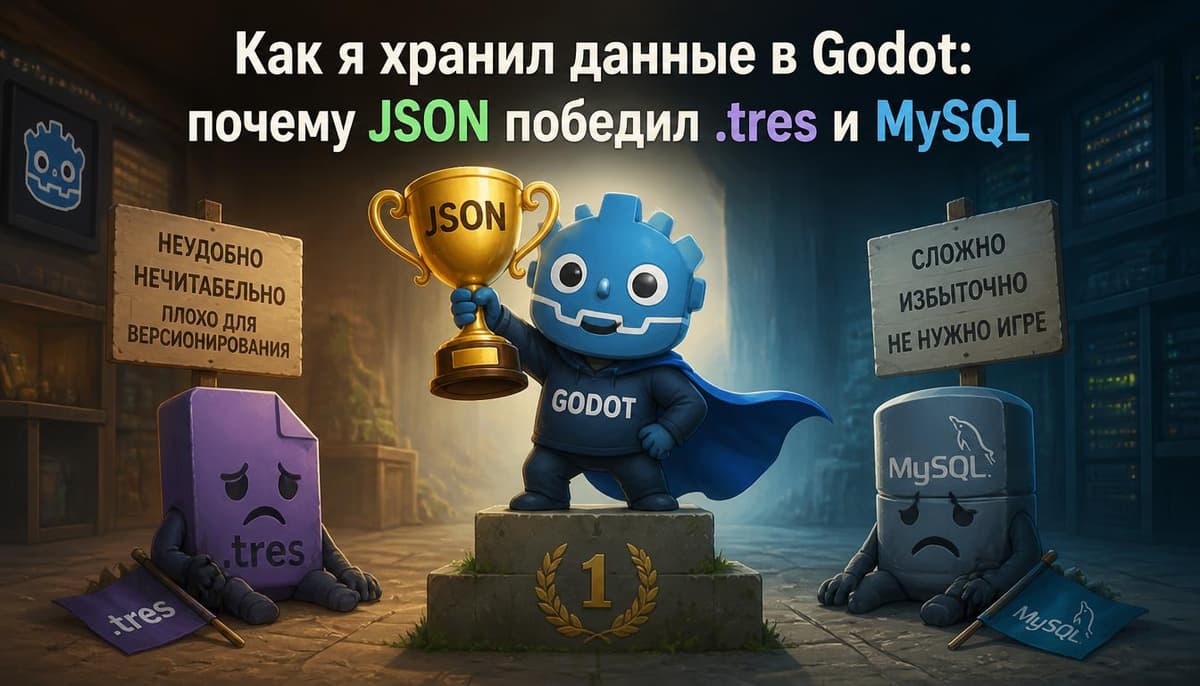 Почему в Godot для футбольного менеджера выбрали JSON