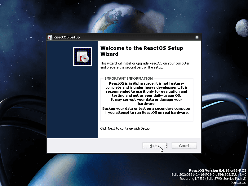 Перевод на Хабре: вышла ReactOS 0.4.16